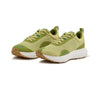 Front side view of a pair of the Everywhere Hilma Running shoe in Linden Green